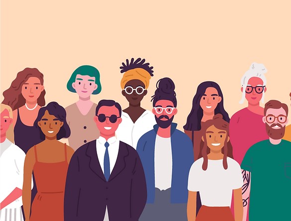 Diverse team illustration