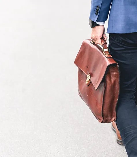 Person holding a briefcase